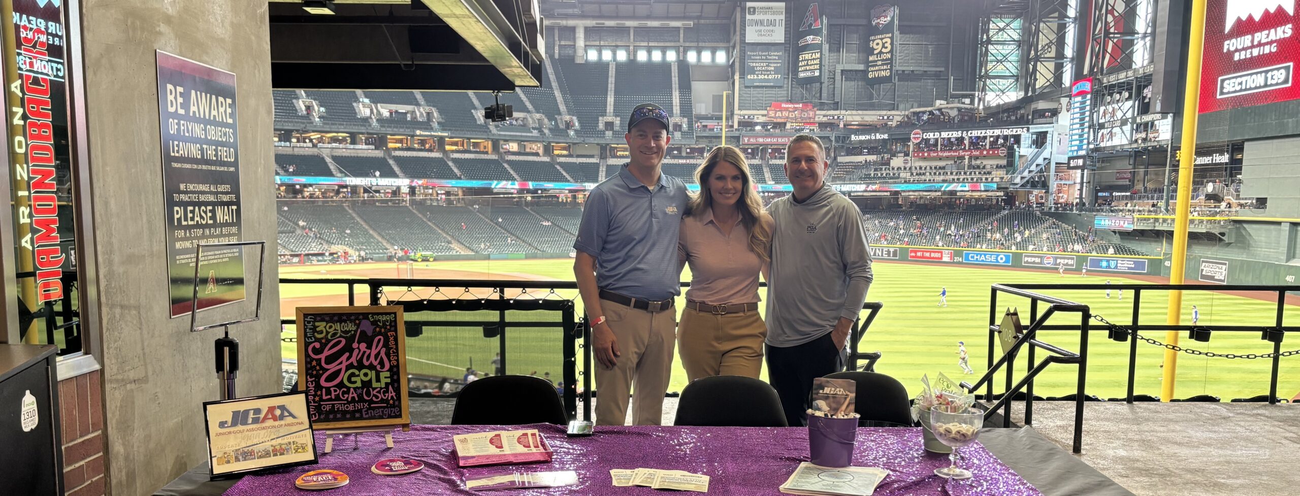 JGAA, Southwest PGA, and AAG Celebrate Dbacks’ Golf Night